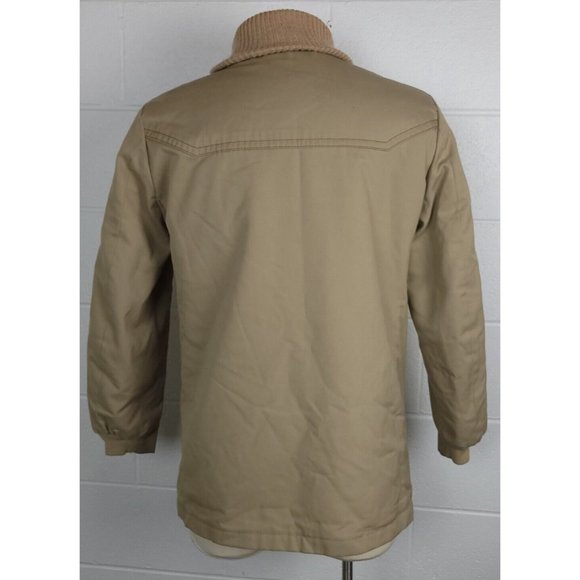 Vintage‎ Sears Mens Khaki Jacket Coat w. Faux Fur Lining 40R - Picture 4 of 12